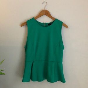 Green Peplum Top